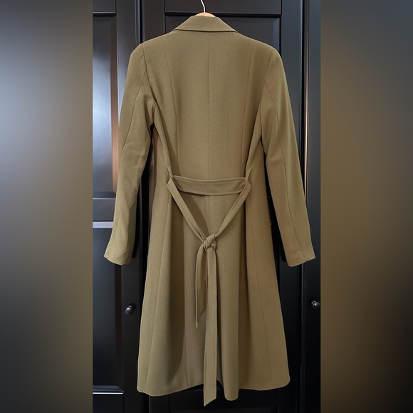 ONLY Runa Long Coat - long duster coat in green, size small - Picture 3 of 7